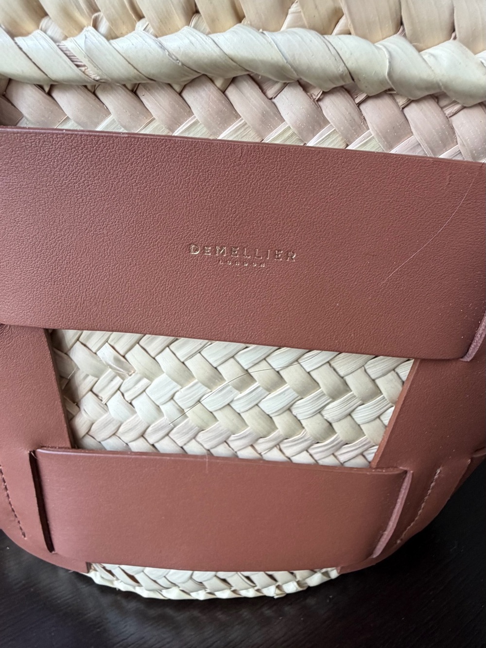 DeMellier Santorini Raffia Tote Bag - Picture 4 of 11